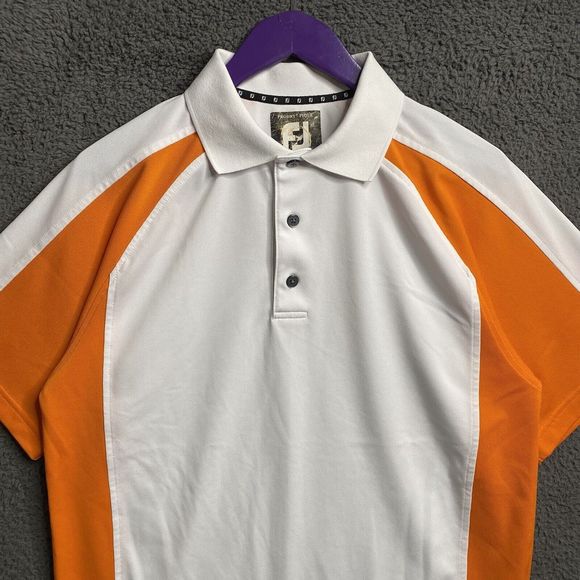 FootJoy Polo Polyester Men Size Small White Color Block - Picture 5 of 16